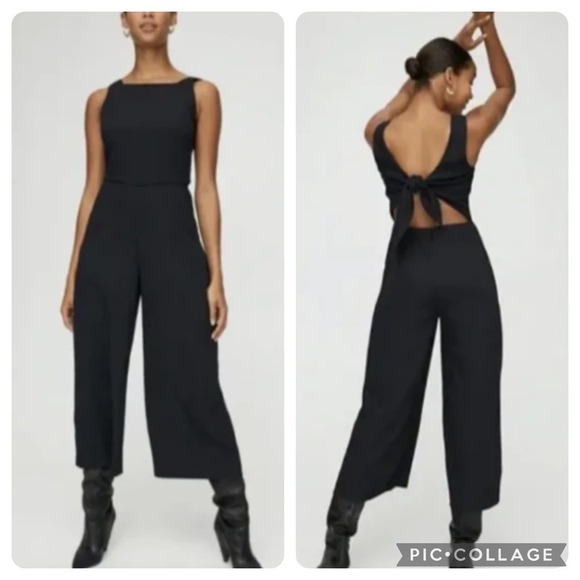 Wilfred Pants - Aritzia Wilfred Ecoulement Tie Back Womens Jumpsuit - Black - Size 00